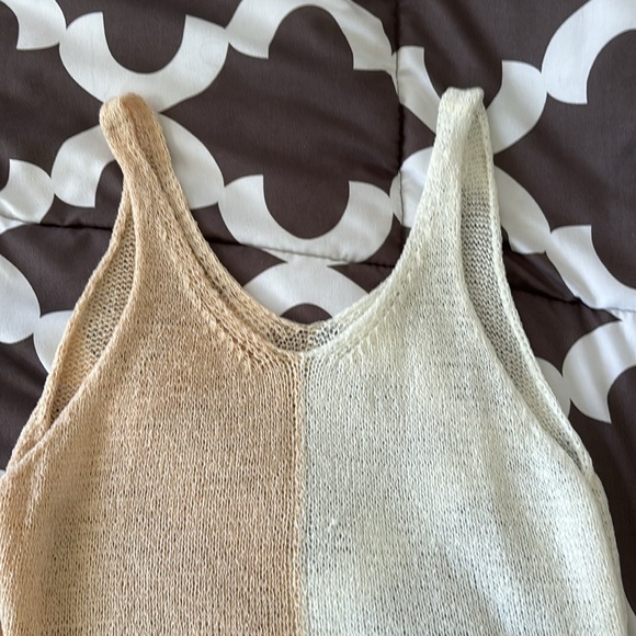 Color Block Crochet Style Tank Top NWOT Size M - Picture 4 of 7